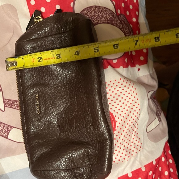 Leather coach wristlet - Picture 5 of 7